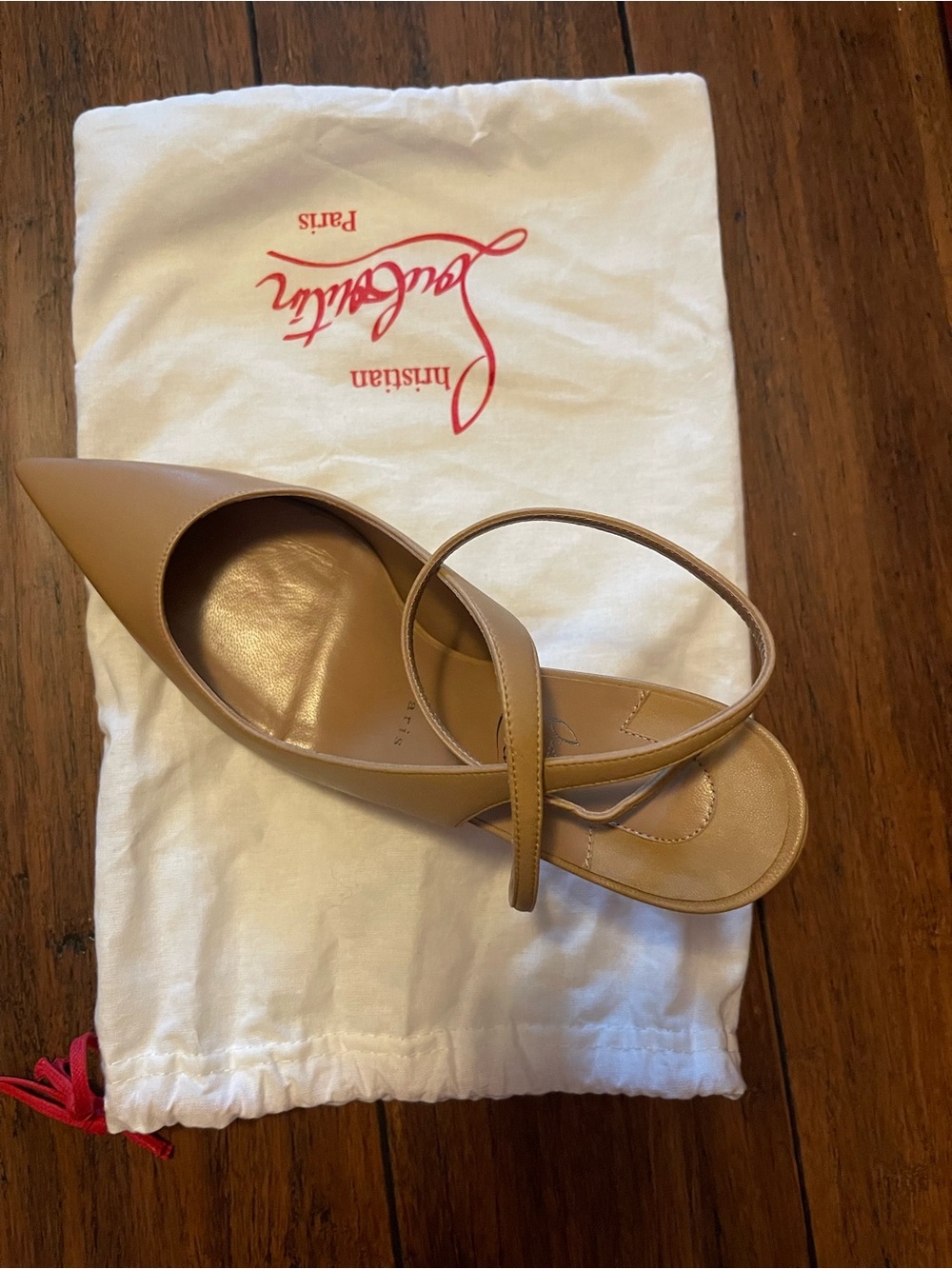 *NEW* Christian Louboutin Condora Strap Slingback in Toffee Leather Size 40